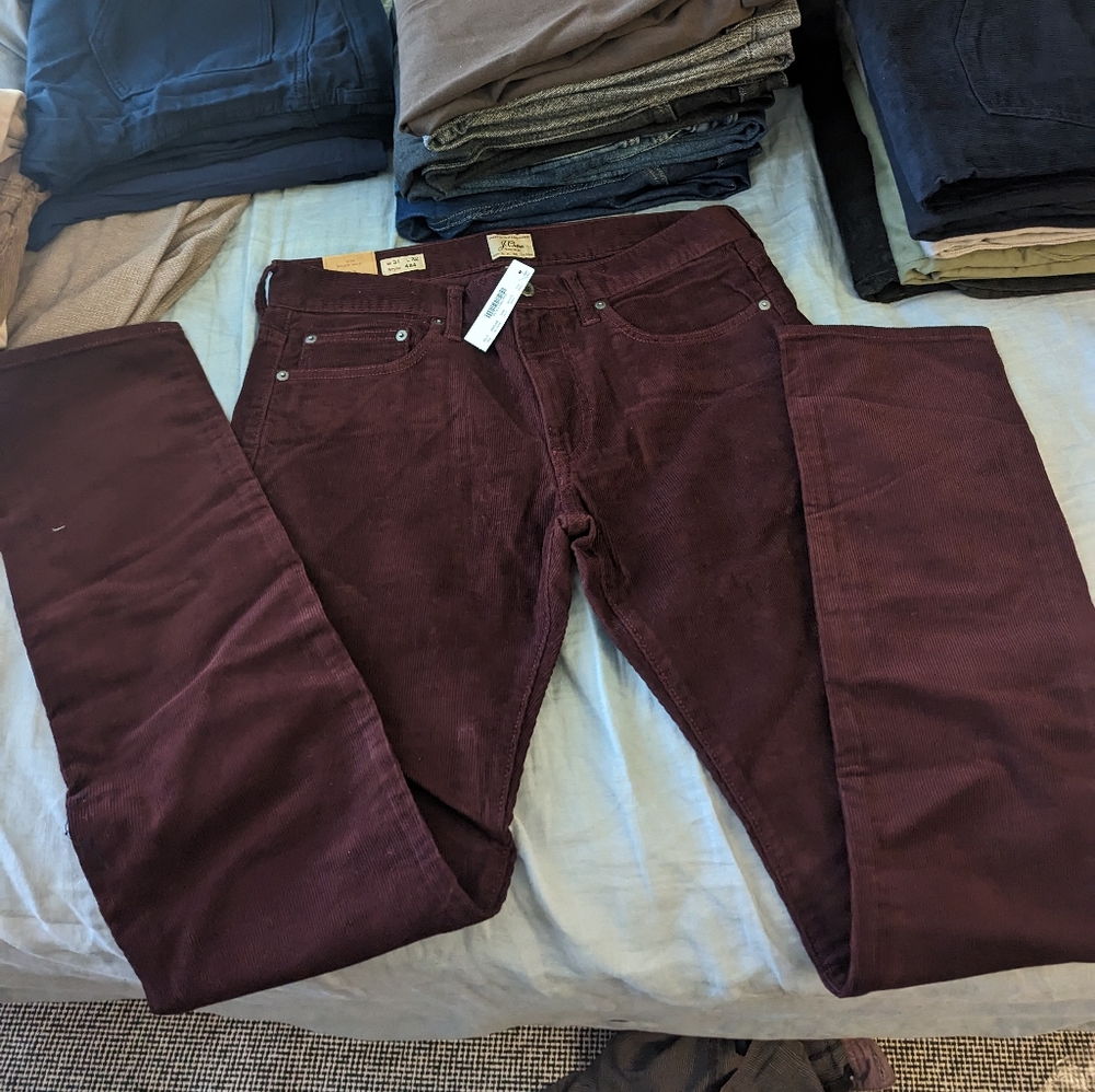 Jcrew burgundy corduroy 484